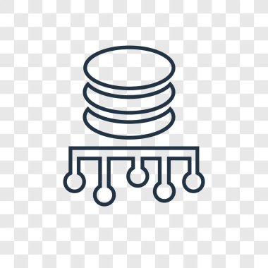 modaya uygun bir tasarım tarzı veritabanı simgesi. veritabanı simgesini şeffaf arka plan üzerinde izole. veritabanı vektör simgesi basit ve modern düz simgesi web sitesi, mobil, logo, app, UI. veritabanı simge vektör çizim, Eps10.