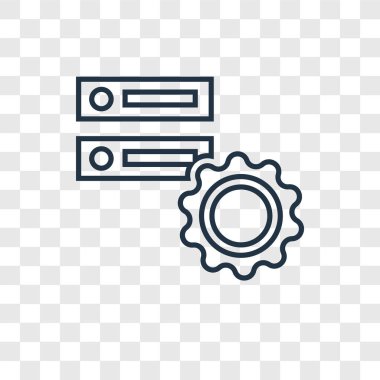 modaya uygun bir tasarım tarzı veritabanı simgesi. veritabanı simgesini şeffaf arka plan üzerinde izole. veritabanı vektör simgesi basit ve modern düz simgesi web sitesi, mobil, logo, app, UI. veritabanı simge vektör çizim, Eps10.