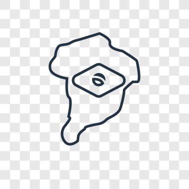 modaya uygun bir tasarım tarzı Brezilya simgesi. Brezilya simgesi üzerinde şeffaf arka plan izole. Brezilya vektör simgesi basit ve modern düz simgesi web sitesi, mobil, logo, app, UI. Brezilya simge vektör çizim, Eps10.