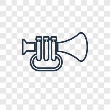 modaya uygun bir tasarım tarzı trompet simgesi. saydam arka plan üzerinde izole trompet simgesi. trompet vektör simgesi basit ve modern düz simgesi web sitesi, mobil, logo, app, UI. Trompet simge vektör çizim, Eps10.