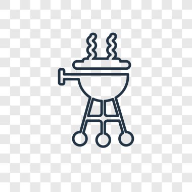 modaya uygun bir tasarım tarzı Barbekü simgesi. Barbekü simgesi üzerinde şeffaf arka plan izole. Barbekü vektör simgesi basit ve modern düz simgesi web sitesi, mobil, logo, app, UI. Barbekü simge vektör çizim, Eps10.