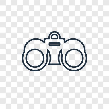 modaya uygun bir tasarım tarzı dürbün simgesi. Dürbün simgesini şeffaf arka plan üzerinde izole. Dürbün vektör simgesi basit ve modern düz simgesi web sitesi, mobil, logo, app, UI. Dürbün simge vektör çizim, Eps10.