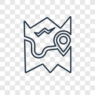 harita simgesi modaya uygun bir tasarım tarzı. harita simgesi üzerinde şeffaf arka plan izole. Harita vektör simgesi basit ve modern düz simgesi web sitesi, mobil, logo, app, UI. harita simge vektör çizim, Eps10.