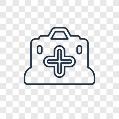 ilk yardım kiti simgesi modaya uygun bir tasarım tarzı. ilk yardım kiti simgesi üzerinde şeffaf arka plan izole. ilk yardım kiti vektör simgesi basit ve modern düz UI uygulaması, web sitesi, mobil, logo, sembol. ilk yardım kiti simge vektör çizim, Eps10.