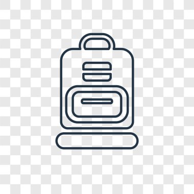 modaya uygun bir tasarım tarzı sırt çantası simgesi. sırt çantası simgesini şeffaf arka plan üzerinde izole. sırt çantası vektör simgesi basit ve modern düz simgesi web sitesi, mobil, logo, app, UI. simge vektör çizim, Eps10 sırt çantası.