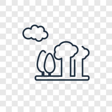 modaya uygun bir tasarım tarzı orman simgesi. Orman simgesi üzerinde şeffaf arka plan izole. Orman vektör simgesi basit ve modern düz simgesi web sitesi, mobil, logo, app, UI. Orman simge vektör çizim, Eps10.