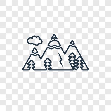 modaya uygun bir tasarım tarzı dağ simgesi. dağ simgesini şeffaf arka plan üzerinde izole. dağ vektör simgesi basit ve modern düz simgesi web sitesi, mobil, logo, app, UI. dağ simge vektör çizim, Eps10.