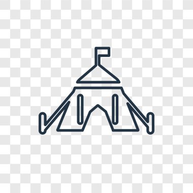 modaya uygun bir tasarım tarzı çadır simgesi. saydam arka plan üzerinde izole çadır simgesi. çadır vektör simgesi basit ve modern düz simgesi web sitesi, mobil, logo, app, UI. çadır simge vektör çizim, Eps10.