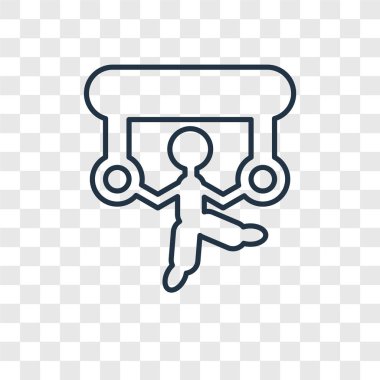 Acrobat adam simgesine modaya uygun bir tasarım tarzı. acrobat adam simgesi üzerinde şeffaf arka plan izole. Acrobat adam vektör simgesi basit ve modern düz simgesi web sitesi, mobil, logo, app, UI. Acrobat adam simge vektör çizim, Eps10.