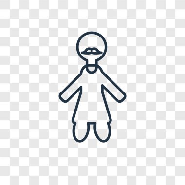 modaya uygun bir tasarım stili simgesini sakallı adam. sakallı adam simgesi üzerinde şeffaf arka plan izole. sakallı adam vektör simgesi basit ve modern düz simgesi web sitesi, mobil, logo, app, UI. sakallı adam simge vektör çizim, Eps10.