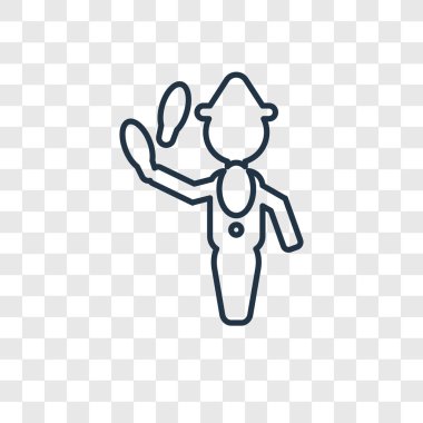 sirk adam simgesi modaya uygun bir tasarım tarzı. sirk adam simgesi üzerinde şeffaf arka plan izole. sirk adam vektör simgesi basit ve modern düz simgesi web sitesi, mobil, logo, app, UI. sirk adam simge vektör çizim, Eps10.