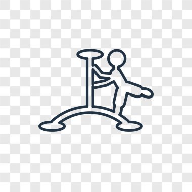 modaya uygun bir tasarım tarzı aerialist adam simgesi. saydam arka plan üzerinde izole aerialist adam simgesi. aerialist adam vektör simgesi basit ve modern düz simgesi web sitesi, mobil, logo, app, UI. aerialist adam simge vektör çizim, Eps10.