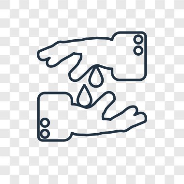 el simgesi modaya uygun bir tasarım tarzında yıkama. saydam arka plan üzerinde izole el simgesi yıkama. El vektör simgesi basit ve modern düz simgesi için web sitesi, mobil, logo, app, yıkama UI. yıkama el simge vektör çizim, Eps10.