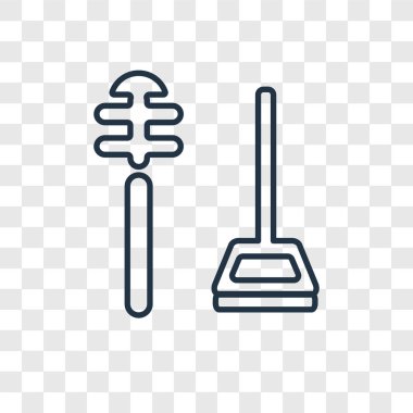 Silme gereçleri banyo kavramının şeffaf arka plan üzerinde silme gereçleri banyo kavramı saydamlık kavramı anahat tarzı izole doğrusal simge vektör