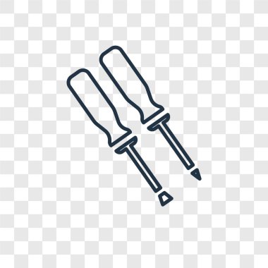 modaya uygun bir tasarım tarzı tornavida simgesi. saydam arka plan üzerinde izole tornavida simgesi. tornavida vektör simgesi basit ve modern düz simgesi web sitesi, mobil, logo, app, UI. tornavida simge vektör çizim, Eps10.