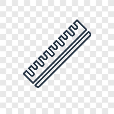 modaya uygun bir tasarım tarzı cetvel simgesi. cetvel simgesi üzerinde şeffaf arka plan izole. cetvel vektör simgesi basit ve modern düz simgesi web sitesi, mobil, logo, app, UI. cetvel simge vektör çizim, Eps10.