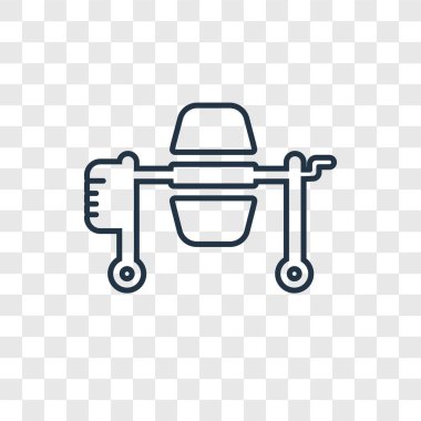 Beton karıştırıcı simgesini modaya uygun bir tasarım tarzı. Beton karıştırıcı simgesini şeffaf arka plan üzerinde izole. Beton Mikser vektör simgesi basit ve modern düz simgesi web sitesi, mobil, logo, app, UI. Beton Mikser simge vektör çizim, Eps10.