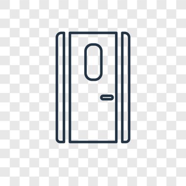 modaya uygun bir tasarım tarzı kapı simgesi. saydam arka plan üzerinde izole kapı simgesi. Kapı vektör simgesi basit ve modern düz simgesi web sitesi, mobil, logo, app, UI. Kapı simge vektör çizim, Eps10.