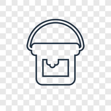 modaya uygun bir tasarım tarzı Kovası simgesi. saydam arka plan üzerinde izole kova simgesi. kova vektör simgesi basit ve modern düz simgesi web sitesi, mobil, logo, app, UI. kova simge vektör çizim, Eps10.