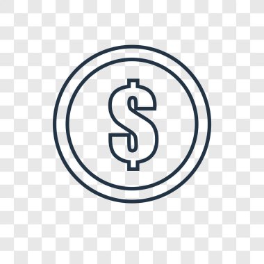 modaya uygun bir tasarım tarzı dolar simgesi. saydam arka plan üzerinde izole dolar simgesi. Doları vektör simgesi basit ve modern düz simgesi web sitesi, mobil, logo, app, UI. Doları simge vektör çizim, Eps10.