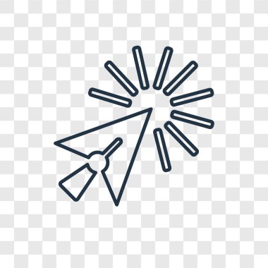 modaya uygun bir tasarım stili simgesini tıklatın. saydam arka plan üzerinde izole simgesini tıklatın. vektör simgesi basit ve modern düz web sitesi, mobil, logo, app, için Simge'yi UI. simge vektör çizim, Eps10'ı tıklatın.