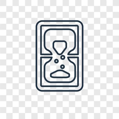 kum saati simgesi modaya uygun bir tasarım tarzı. kum saati simgesi üzerinde şeffaf arka plan izole. kum saati vektör simgesi basit ve modern düz simgesi web sitesi, mobil, logo, app, UI. kum saati simgesi vektör çizim, Eps10.