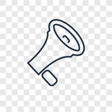 modaya uygun bir tasarım tarzı megafon simgesi. saydam arka plan üzerinde izole megafon simgesi. Megafon vektör simgesi basit ve modern düz simgesi web sitesi, mobil, logo, app, UI. megafon simge vektör çizim, Eps10.