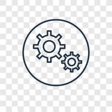 ayarları simgesi modaya uygun bir tasarım tarzı. ayarları simgesi üzerinde şeffaf arka plan izole. ayarları simgesi basit vektör ve modern düz UI uygulaması, web sitesi, mobil, logo, sembol. ayarları simgesi vektör çizim, Eps10.