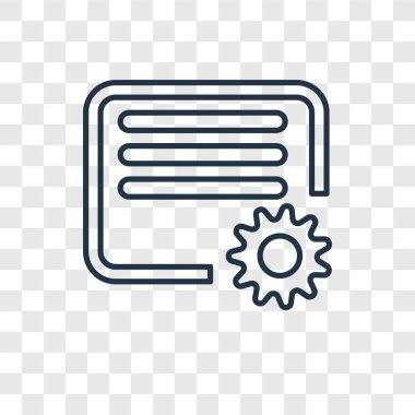 ayarları simgesi modaya uygun bir tasarım tarzı. ayarları simgesi üzerinde şeffaf arka plan izole. ayarları simgesi basit vektör ve modern düz UI uygulaması, web sitesi, mobil, logo, sembol. ayarları simgesi vektör çizim, Eps10.