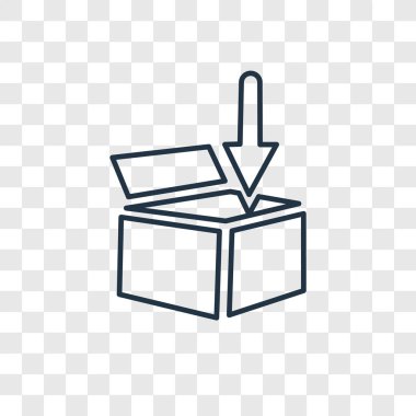 paket simgesi modaya uygun bir tasarım tarzı. paket simgesi üzerinde şeffaf arka plan izole. paket vektör simgesi basit ve modern düz simgesi web sitesi, mobil, logo, app, UI. paket simgesi vektör çizim, Eps10.