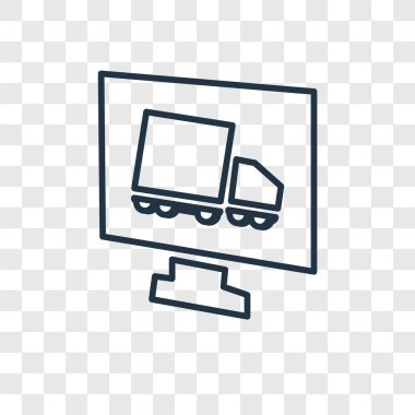 modaya uygun bir tasarım tarzı teslim simgesi. saydam arka plan üzerinde izole teslim simgesi. teslimat vektör simgesi basit ve modern düz simgesi web sitesi, mobil, logo, app, UI. teslimat simge vektör çizim, Eps10.