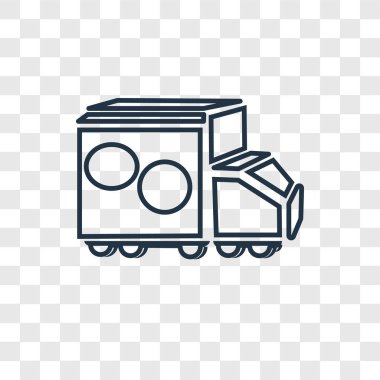 teslimat kamyonu simgesi modaya uygun bir tasarım tarzı. Teslimat kamyon simgesi üzerinde şeffaf arka plan izole. teslimat kamyonu vektör simgesi basit ve modern düz simgesi web sitesi, mobil, logo, app, UI. teslimat kamyonu simge vektör çizim, Eps10.