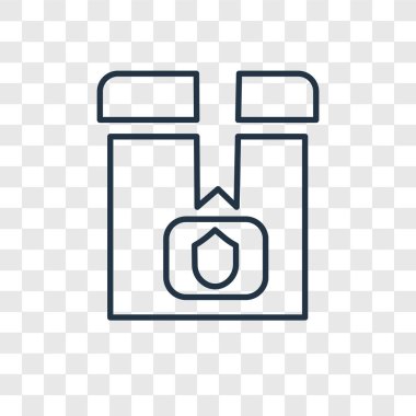 modaya uygun bir tasarım tarzı kutusu simgesi. saydam arka plan üzerinde izole kutusu simgesi. Kutu vektör simgesi basit ve modern düz simgesi web sitesi, mobil, logo, app, için Kullanıcı arabirimi. kutusu simge vektör çizim, Eps10.