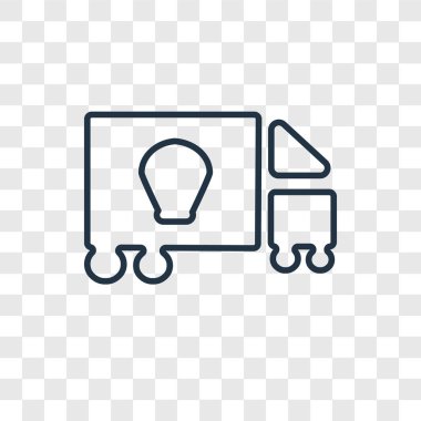 teslimat kamyonu simgesi modaya uygun bir tasarım tarzı. Teslimat kamyon simgesi üzerinde şeffaf arka plan izole. teslimat kamyonu vektör simgesi basit ve modern düz simgesi web sitesi, mobil, logo, app, UI. teslimat kamyonu simge vektör çizim, Eps10.