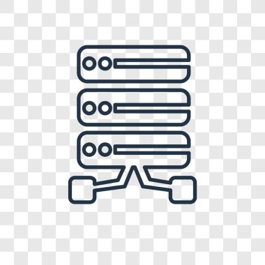 modaya uygun bir tasarım tarzı veritabanı simgesi. veritabanı simgesini şeffaf arka plan üzerinde izole. veritabanı vektör simgesi basit ve modern düz simgesi web sitesi, mobil, logo, app, UI. veritabanı simge vektör çizim, Eps10.