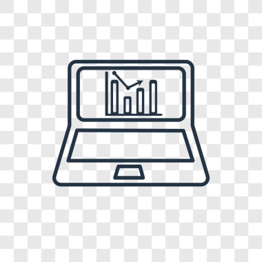 modaya uygun bir tasarım tarzı Analytics simgesi. analytics simgesi üzerinde şeffaf arka plan izole. Analytics simgesi basit vektör ve modern düz UI uygulaması, web sitesi, mobil, logo, sembol. Analytics simge vektör çizim, Eps10.