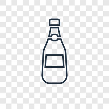 Şampanya simgesi modaya uygun bir tasarım tarzı. Şampanya simgesi üzerinde şeffaf arka plan izole. Şampanya vektör simgesi basit ve modern düz simgesi web sitesi, mobil, logo, app, UI. Şampanya simge vektör çizim, Eps10.