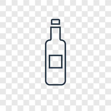 modaya uygun bir tasarım tarzı şarap şişesi simgesi. şarap şişesi simgesi üzerinde şeffaf arka plan izole. şarap şişesi vektör simgesi basit ve modern düz simgesi web sitesi, mobil, logo, app, UI. şarap şişesi simge vektör çizim, Eps10.