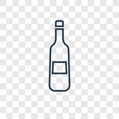 Şampanya simgesi modaya uygun bir tasarım tarzı. Şampanya simgesi üzerinde şeffaf arka plan izole. Şampanya vektör simgesi basit ve modern düz simgesi web sitesi, mobil, logo, app, UI. Şampanya simge vektör çizim, Eps10.