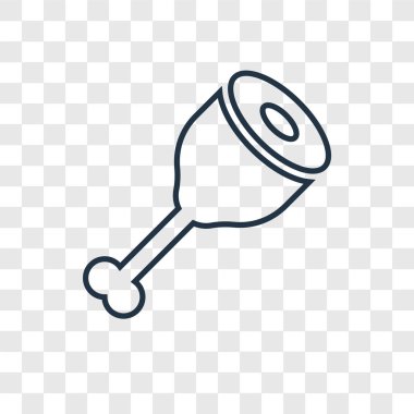 modaya uygun bir tasarım tarzı jambon simgesi. saydam arka plan üzerinde izole jambon simgesi. ham vektör simgesi basit ve modern düz simgesi web sitesi, mobil, logo, app, UI. jambon simge vektör çizim, Eps10.