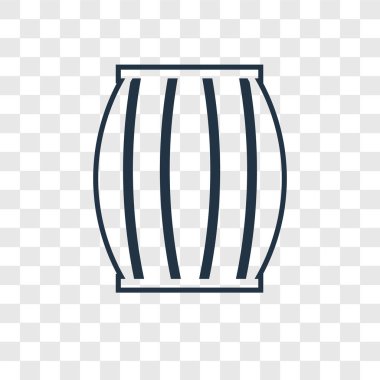 modaya uygun bir tasarım tarzı namlu simgesi. saydam arka plan üzerinde izole varil simgesi. varil vektör simgesi basit ve modern düz simgesi web sitesi, mobil, logo, app, UI. varil simge vektör çizim, Eps10.