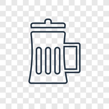 modaya uygun bir tasarım tarzı bira kupa simgesi. Bira kupa simgesi üzerinde şeffaf arka plan izole. Bira kupa vektör simgesi basit ve modern düz simgesi web sitesi, mobil, logo, app, UI. Bira kupa simge vektör çizim, Eps10.