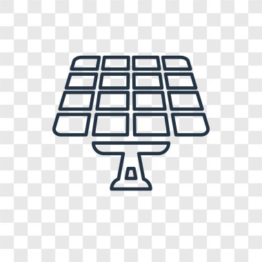 güneş paneli simgesini modaya uygun bir tasarım tarzı. güneş paneli simgesini şeffaf arka plan üzerinde izole. güneş paneli vektör simgesi basit ve modern düz simgesi web sitesi, mobil, logo, app, UI. güneş paneli simge vektör çizim, Eps10.