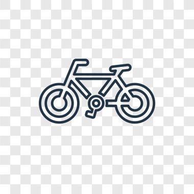 modaya uygun bir tasarım tarzı bisiklet simgesi. Bisiklet simgesi üzerinde şeffaf arka plan izole. Bisiklet vektör simgesi basit ve modern düz simgesi web sitesi, mobil, logo, app, UI. Bisiklet simge vektör çizim, Eps10.