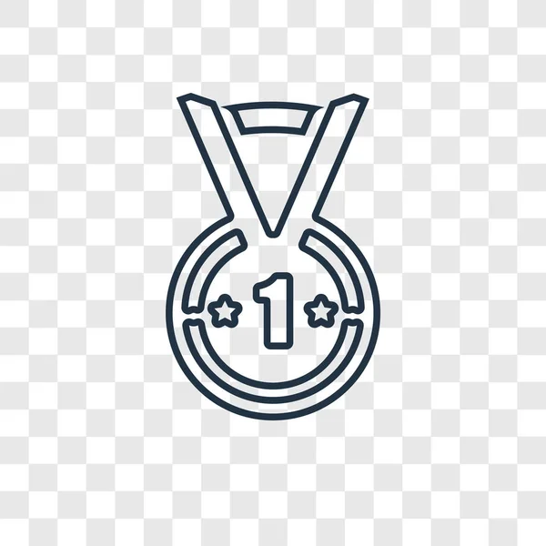Fotboll Medalj Ikonen Trendig Designstil Fotboll Medalj Ikonen Isolerad Transparent — Stock vektor