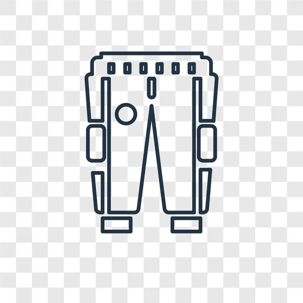 Trouser Dari Sebuah Konsep Pemain Sepak Bola Vektor Linear Ikon - Stok Vektor