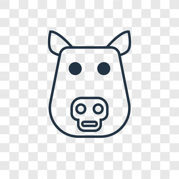 Pig Icon Trendy Design Style Pig Icon Isolated Transparent Background — Stock Vector