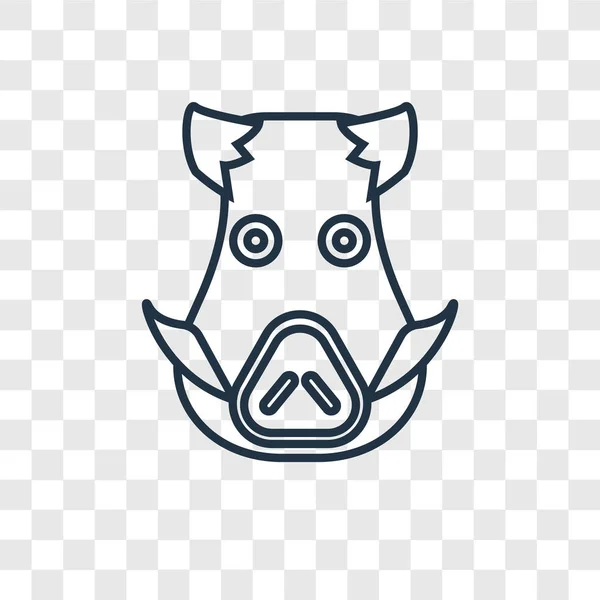 Eber Ikone Trendigen Design Stil Wildschweinsymbol Isoliert Auf Transparentem Hintergrund — Stockvektor