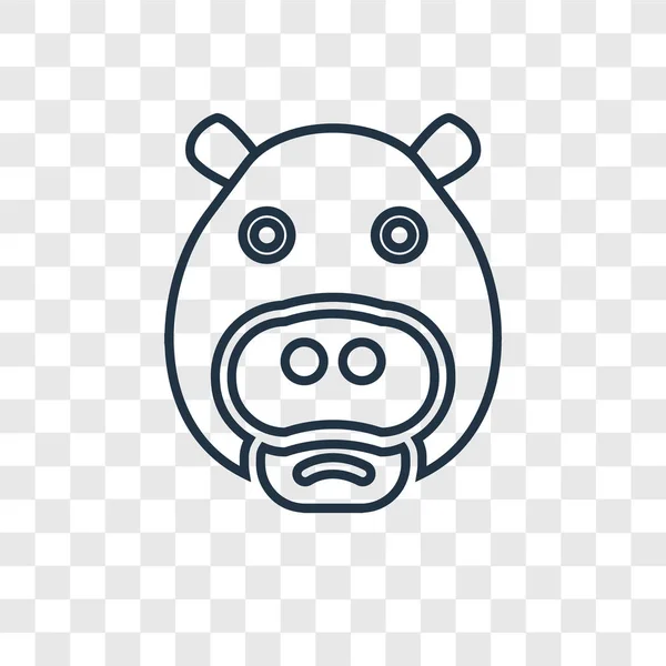 Icône Hippopotame Dans Style Design Tendance Icône Hippopotame Isolé Sur — Image vectorielle