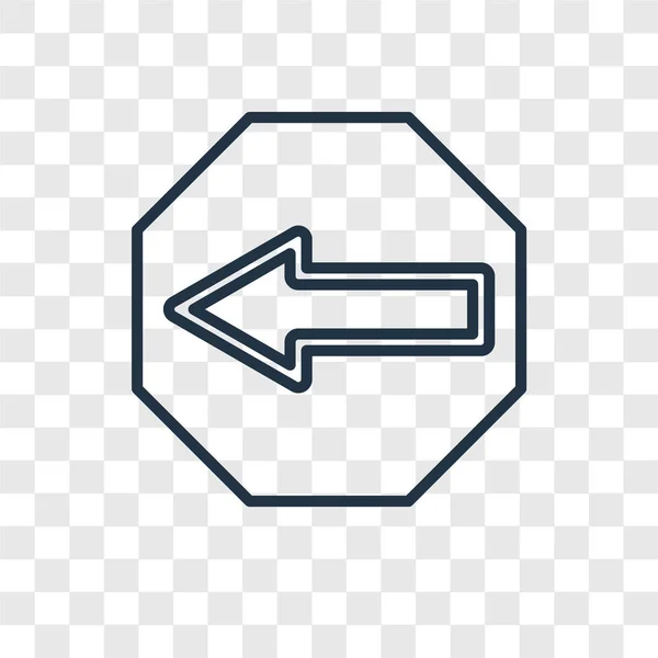 Icono Flecha Izquierda Estilo Diseño Moda Icono Flecha Izquierda Aislado — Vector de stock